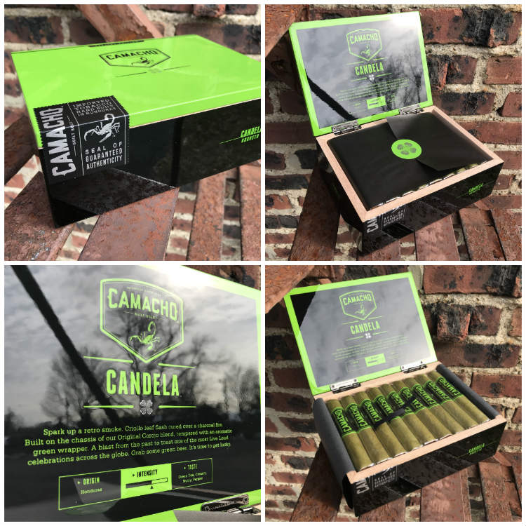 Camacho Candela Cigar Box in Bright Green and Black