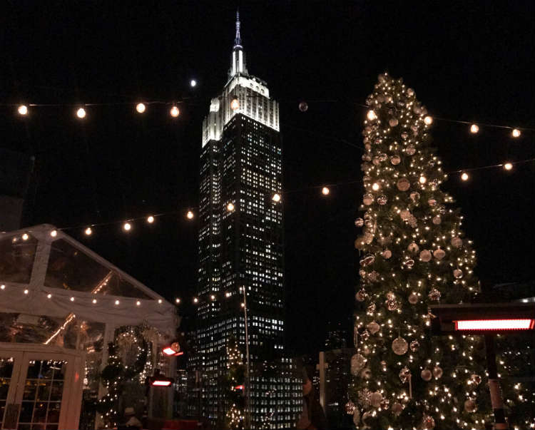 Empire State Building From Monarch Rooftop Bar