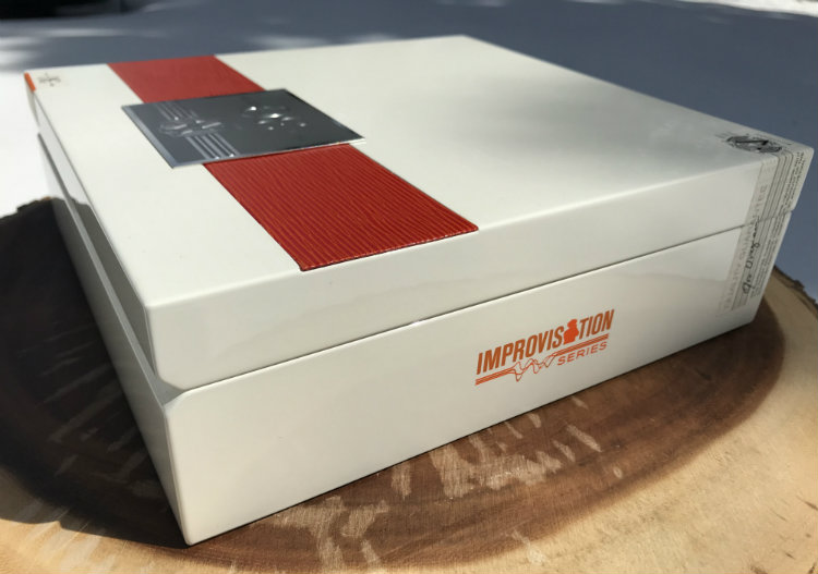 Improvisation Series text on side of cigar box