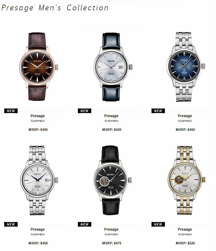 Seiko USA Presage Mens Collection