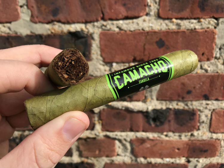 Side and foot view of Camacho Candela Cigar