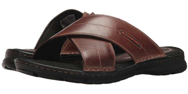 Rockport Brown Leather Mens Sandals