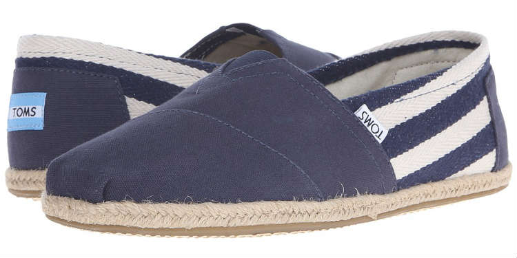 TOMS Blue Striped Espadrilles