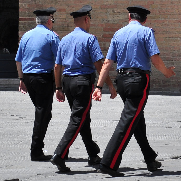 Beat Cops Walking In Street