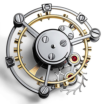Breguet Tourbillon On White Background