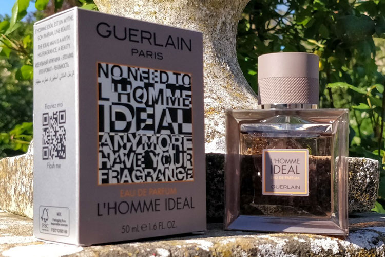 Guerlain L'Homme Ideal Eau de Parfum Bottle Stone Wall