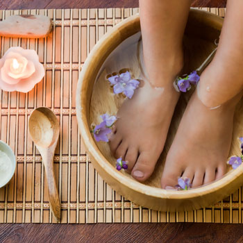 Soaking Feet In Bowl