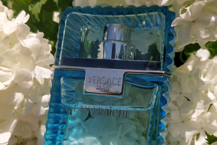 Versace Man Eau Fraiche Bottle Flowers