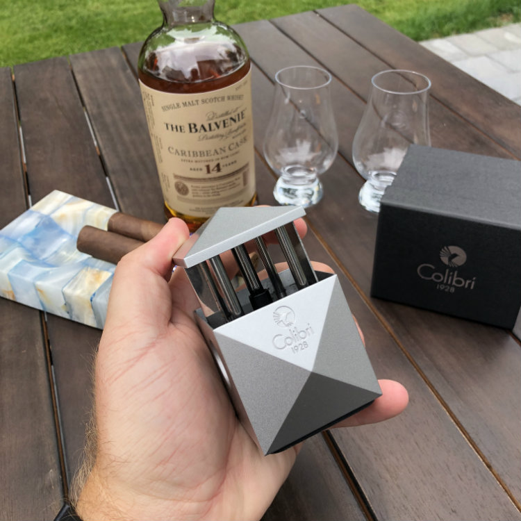 Cutter in hand to show relative size