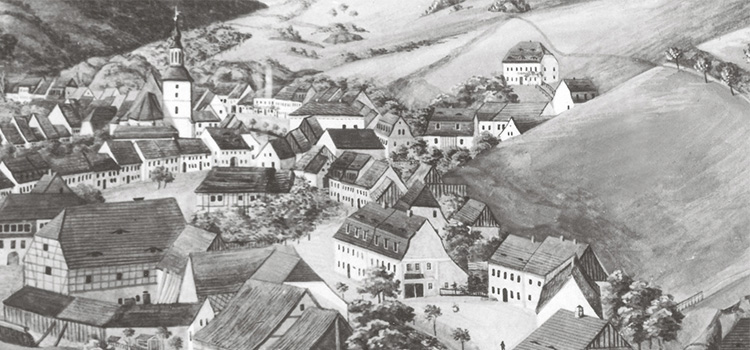 Glashutte Original Old Illustration Of Town