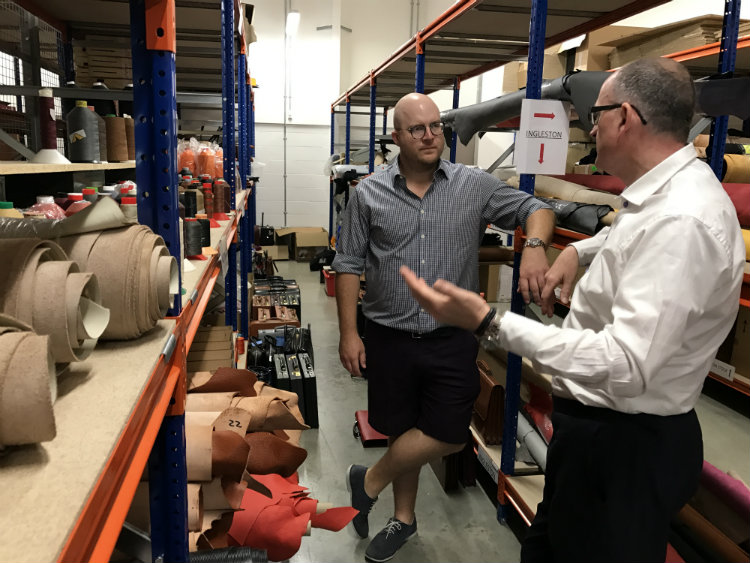 Leather storage for bags and suitcases