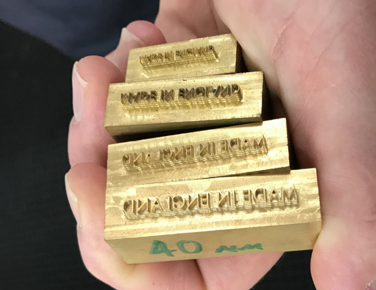 Made In England leather stamps