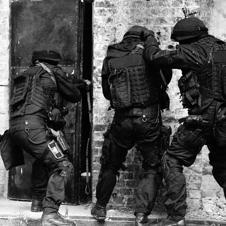 SWAT Team Entering Building