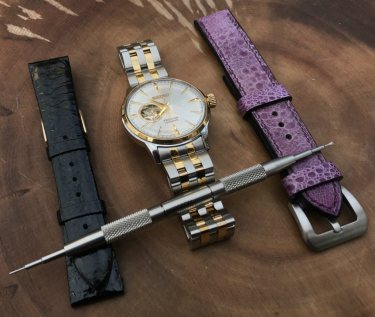 Seiko Presage watch getting strap change