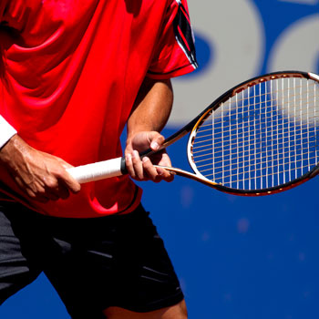 Tennis Player Waiting For Ball