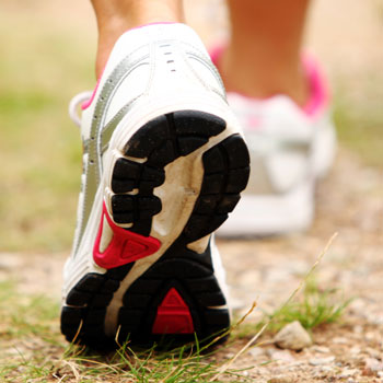 Walking Shoes On Country Road