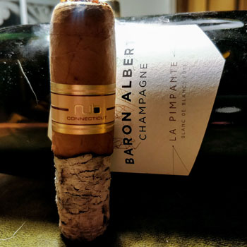 Nub Connecticut Cigar Standing On Ash Stack