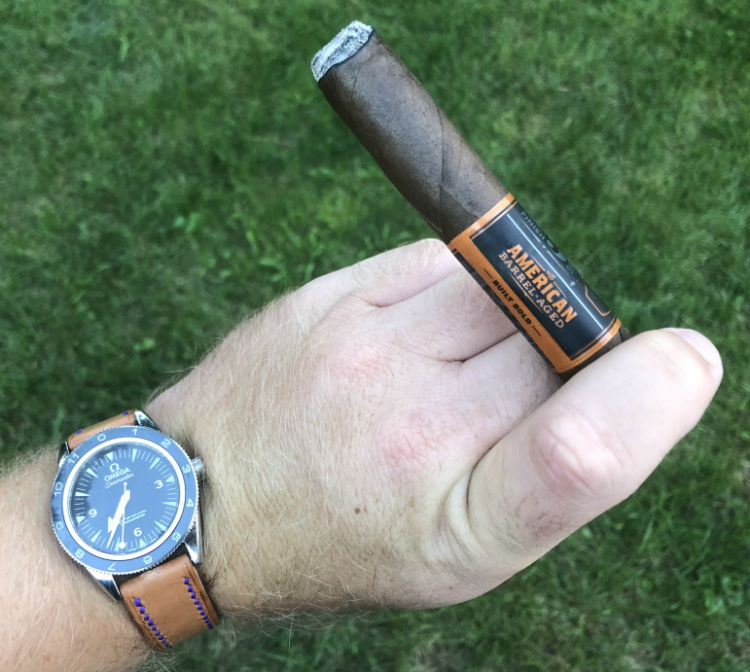 Camacho ABA cigar with Omega Spectre Watch