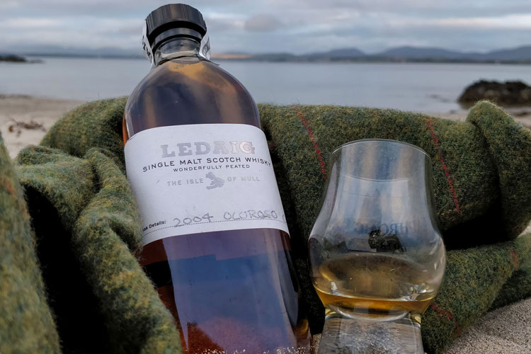 Ledaig 18 Year Old Oloroso Whisky On Beach