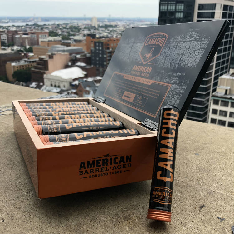 Tubo Camacho American Barrel Aged Cigars and Box