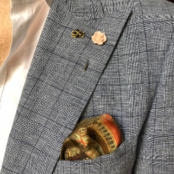 Union Jack Flag on silk pocket square