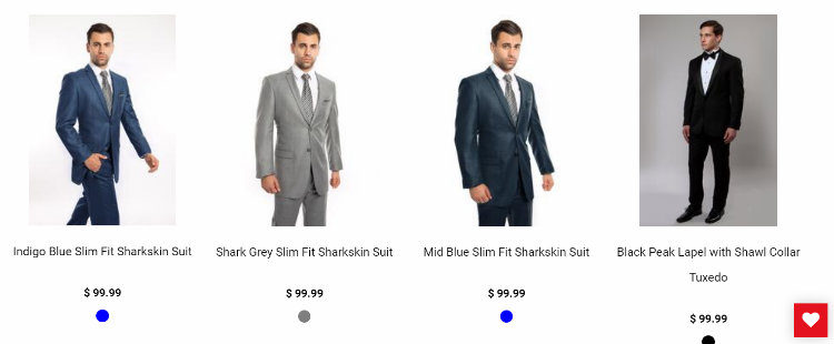 Four Suits In Apparel99 Store