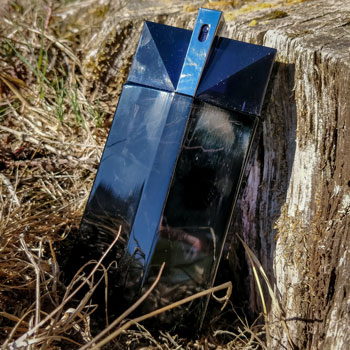 Mugler Alien Man Bottle On Oak Stump