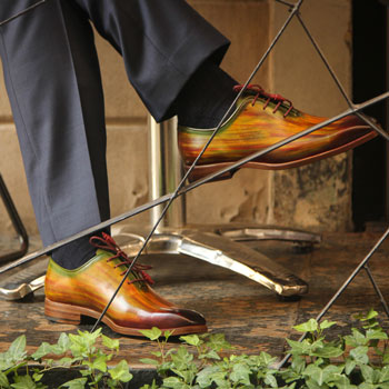 hand painted patina maglieriapelle premium wholecut shoes