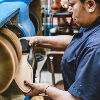 Craftswoman Buffing Beckett Simonon Shoe