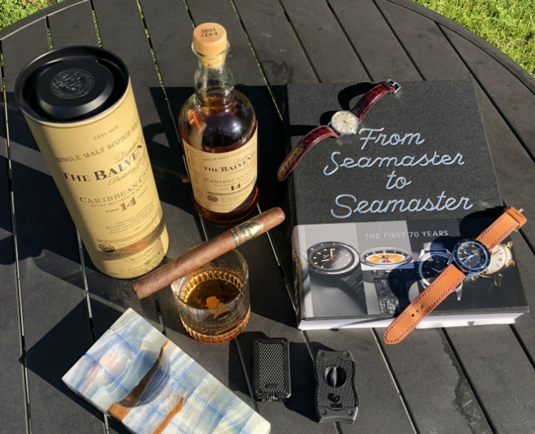 From Seamaster to Seamaster Book with cigars and whisky