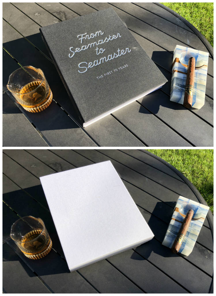 Front and back of Omega Seamaster book