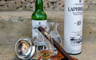 Laphroaig 10 Year Old Single Malt & Churchill Cigar