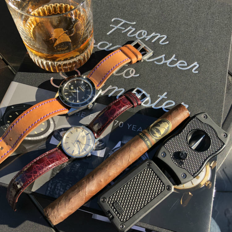 Modern and vintage Omega Seamaster watches