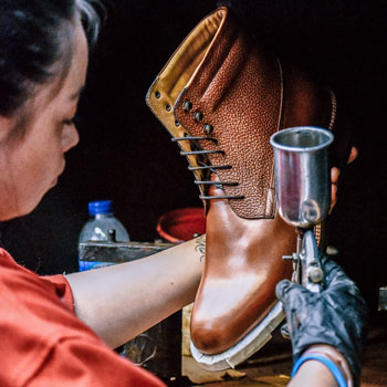 Spray Painting Beckett Simonon Boots