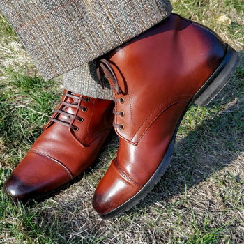 Wolf & Shepherd Breakaway Boots Crossed Legs