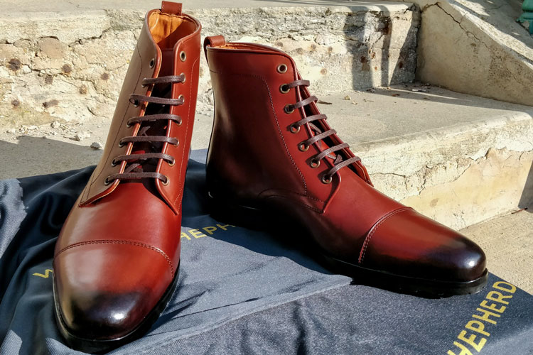 Wolf & Shepherd Breakaway Boots In Cognac