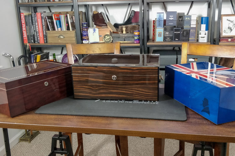 A Variety Of Different Wooden Humidors