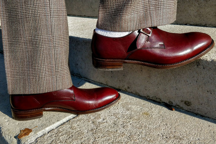 Beckett Simonon Leonard Monk Strap On Stone Stairs