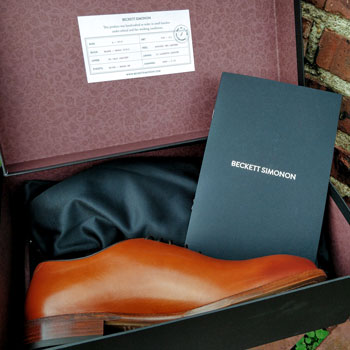 Beckett Simonon Valencia Wholecut Shoes In Box