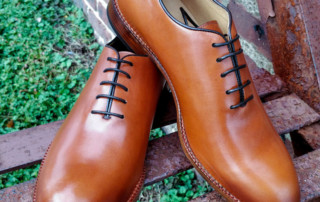 Beckett Simonon Valencia Wholecut Shoes On Stairs