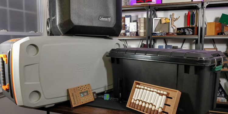 Different Coolidor Sizes With Cedar Shelves & Boveda Packs