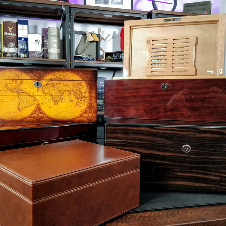 Different Wooden Humidors