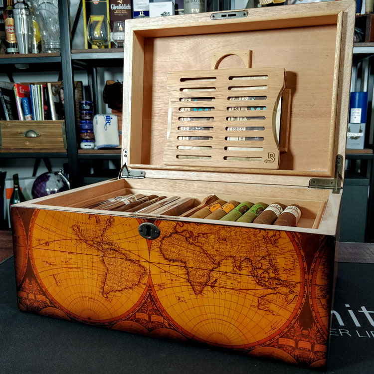 Quality Importers Old World Humidor Open