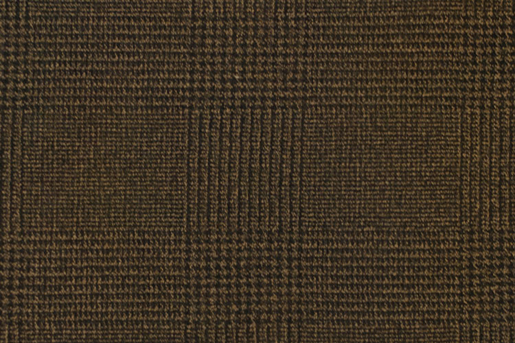 Black Lapel Brown Glen Plaid Saxony Fabric