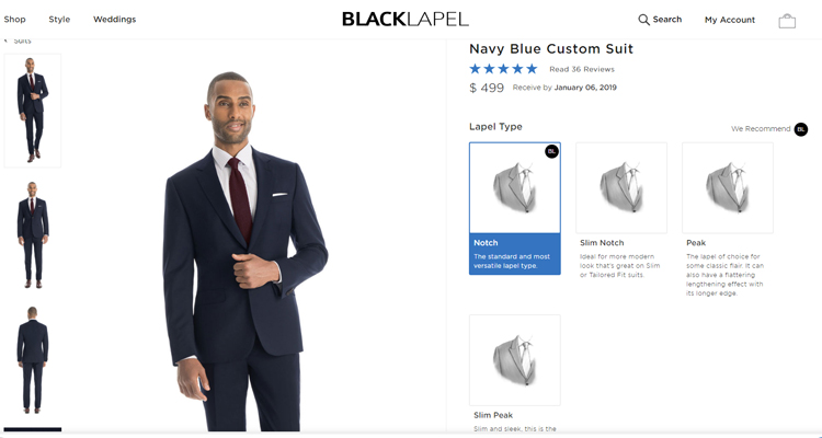 Black Lapel Custom Suit Styling Options