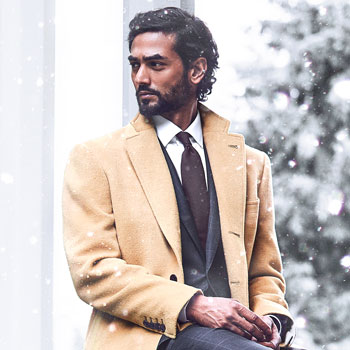 Black Lapel Overcoats