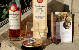 Delord Récolte 1989 Bas Armagnac Bottle & Peugeot Glass