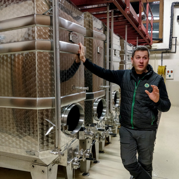 Arnaud Gallimard Presenting Steel Champagne Vats