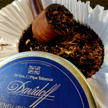 Davidoff English Mixture Pipe Tobacco Lid With Pipe