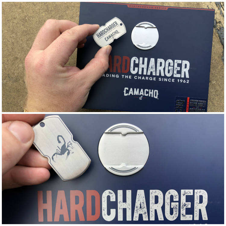 Dog Tag on top of cigar box